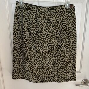 NWT SZ 16 Leopard Print Wrap Women's Skirt Worthington